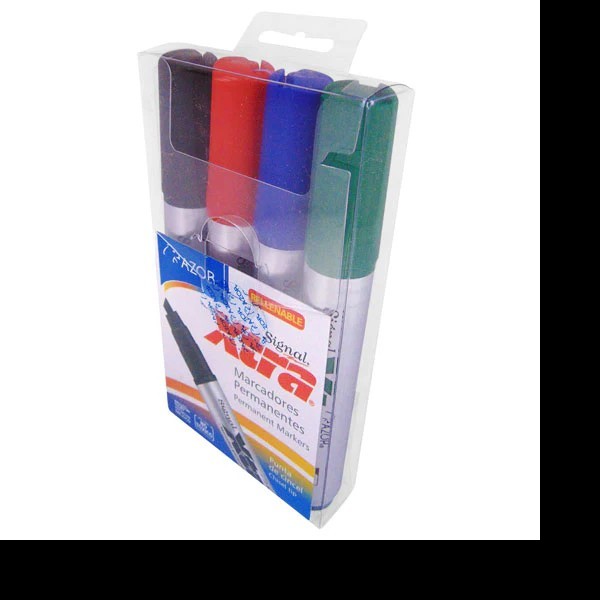 MARCADOR PERM. GRUESO PLAST. SIGNAL XTRA BL.C4 COL.FASH.24